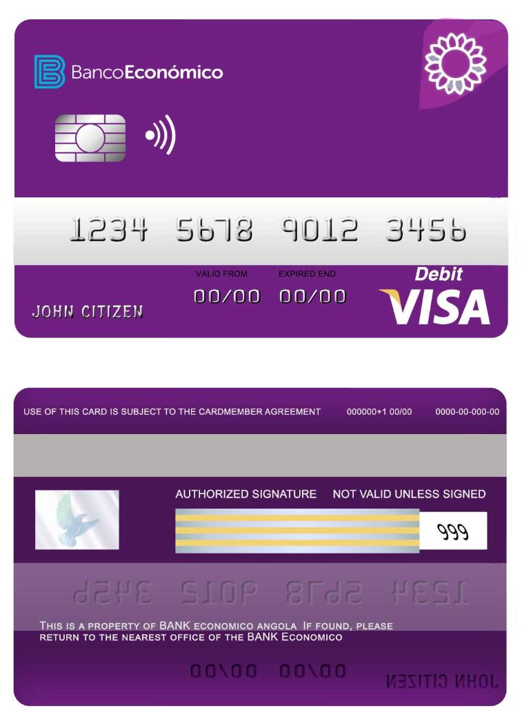 Angola Bank Economio visa debit card